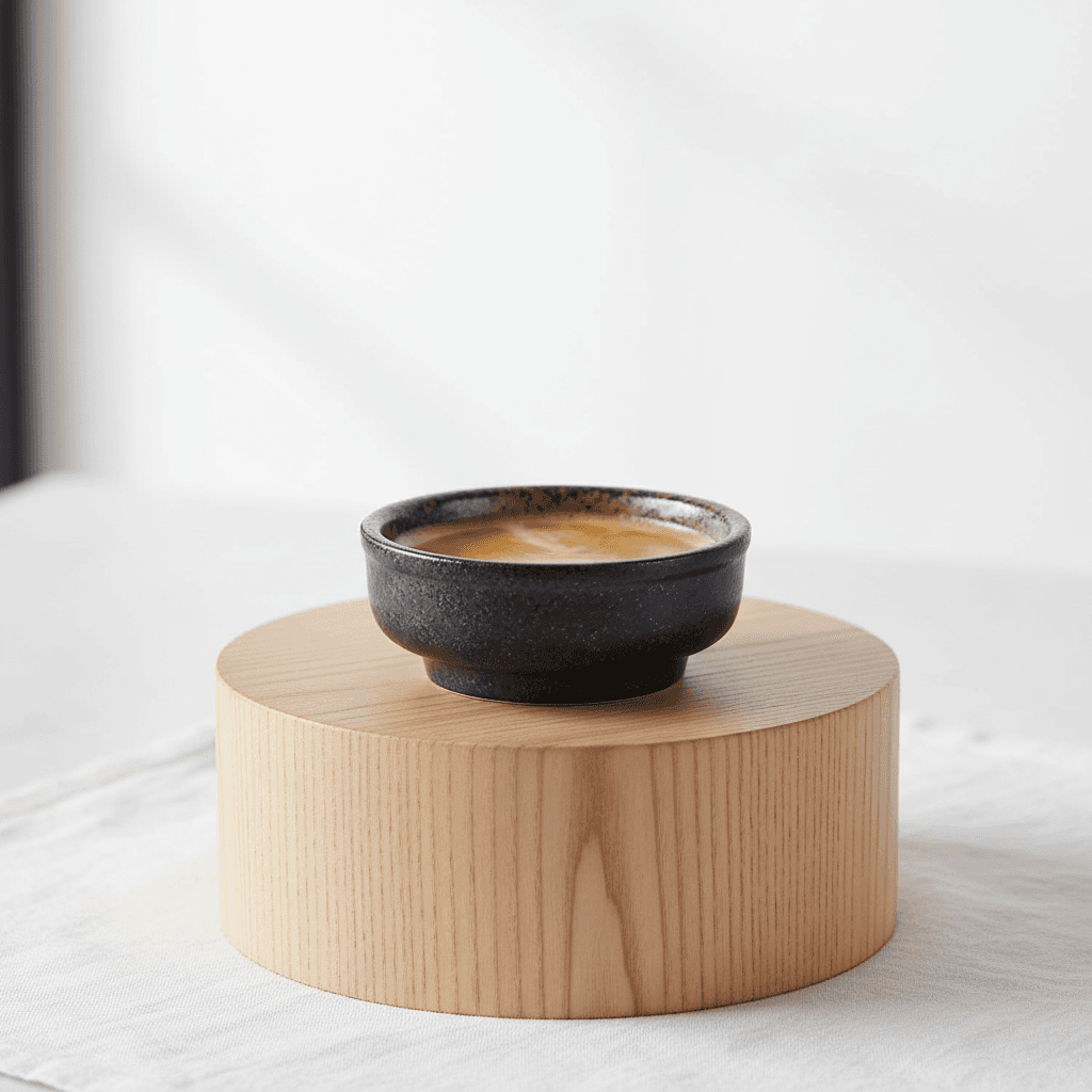 Chisai Small Cup Set (Set van 4) - Zwart/Bruin