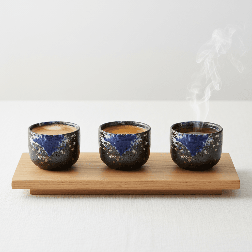 Gifu Earth Tones Set (Set van 4) - Zwart/Blauw
